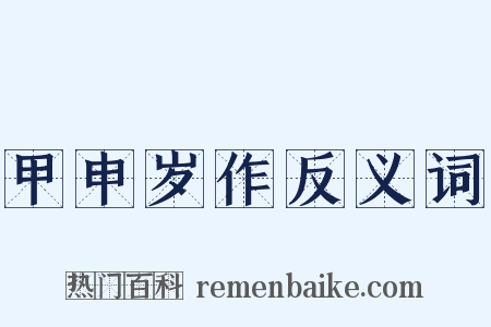 甲申岁作反义词是什么意思的图片